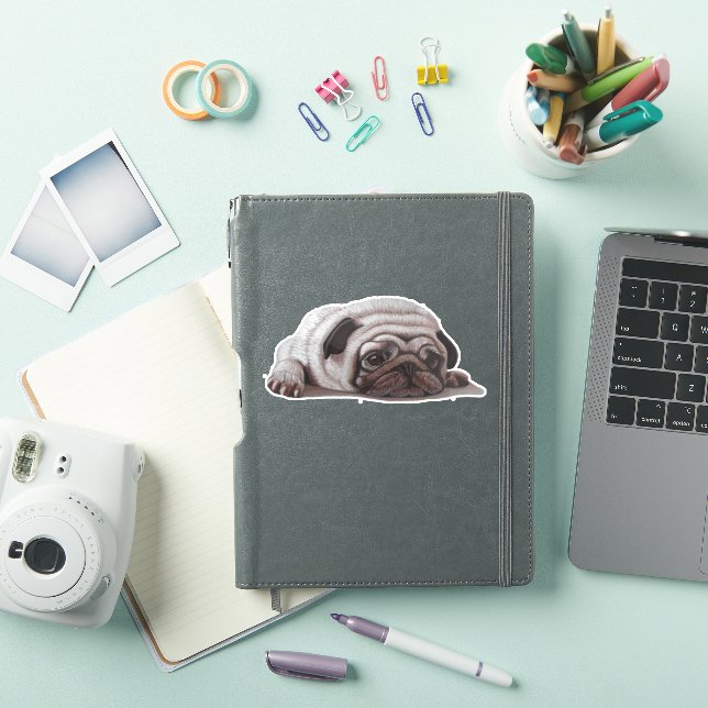 Ledsen Pug Klistermärken (iPad skal)