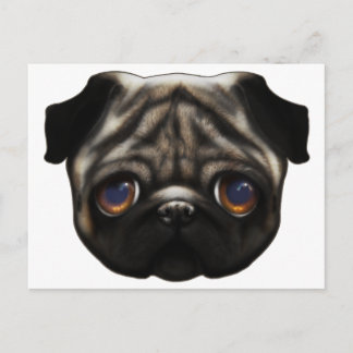 Ledsen Pug vycard Vykort