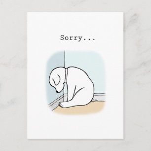 Ledsen Puppy, ursäkta mig. Vykort