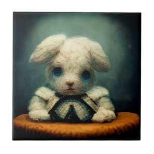 Ledsen Rabbit Kakelplatta