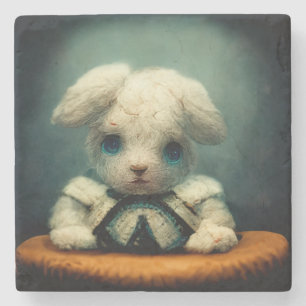 Ledsen Rabbit Stenunderlägg