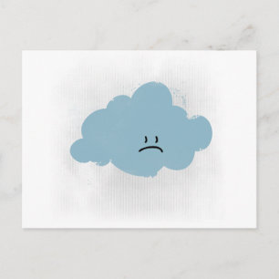 Ledsen Rain Cloud Vykort