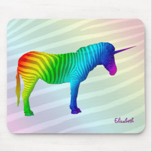 Ledsen regnbågesebraUnicorn Mousepad Musmatta
