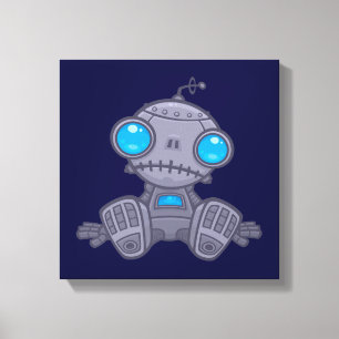 Ledsen Robot Canvastryck