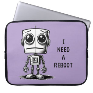 Ledsen Robot - jag behöver en omstart Laptop Fodral