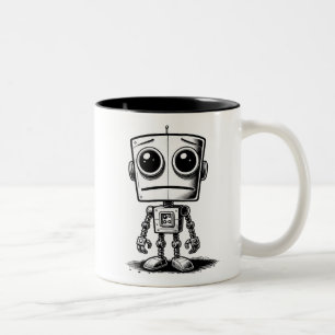 Ledsen Robot - jag behöver en omstart Två-Tonad Mugg