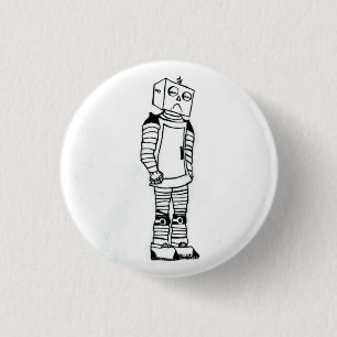 Ledsen Robot-knapp Knapp