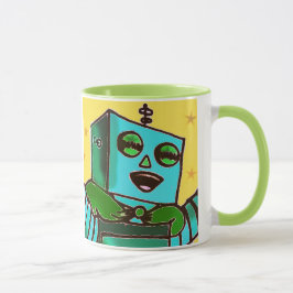 Ledsen robot/lycklig robotkaffemugg mugg