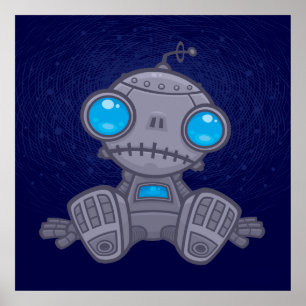 Ledsen Robot Poster