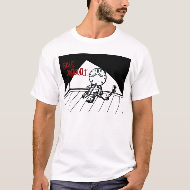 Ledsen Robot Shirt T (Framsida)