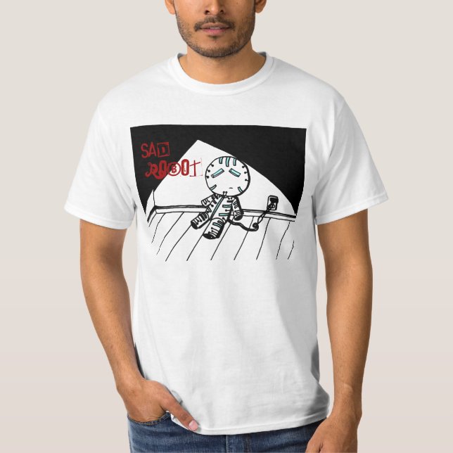 Ledsen Robot Shirts T-shirt (Framsida)