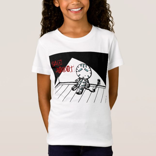 Ledsen Robot Shirts T-shirt (Framsida)