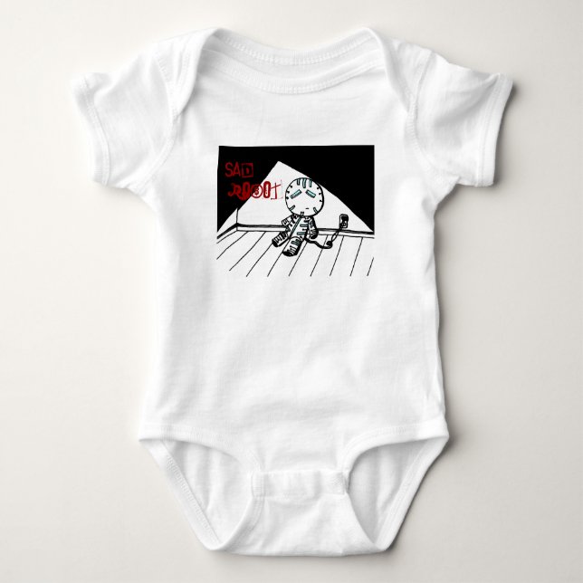 Ledsen Robot Shirts Tee Shirt (Framsida)