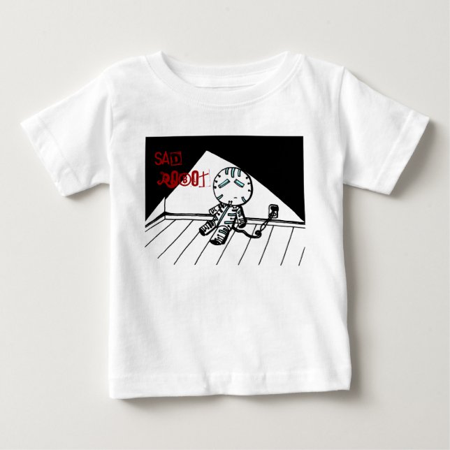 Ledsen Robot Shirts Tee Shirt (Framsida)
