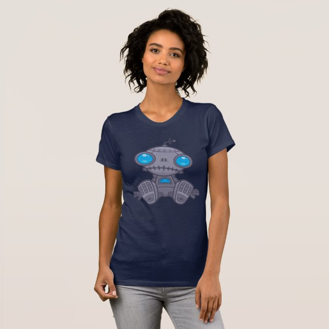 Ledsen Robot T Shirt (Hel framsida)
