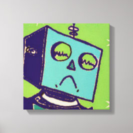 Ledsen Robot Wrapped Canvas