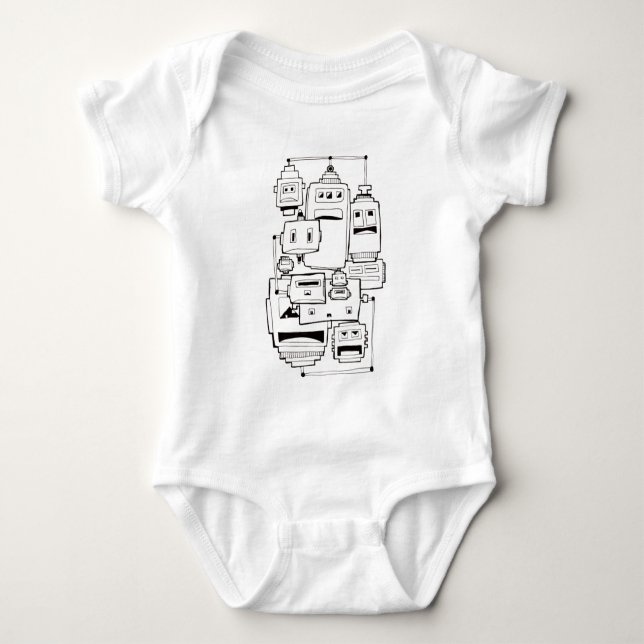 Ledsen Robots T Shirt (Framsida)