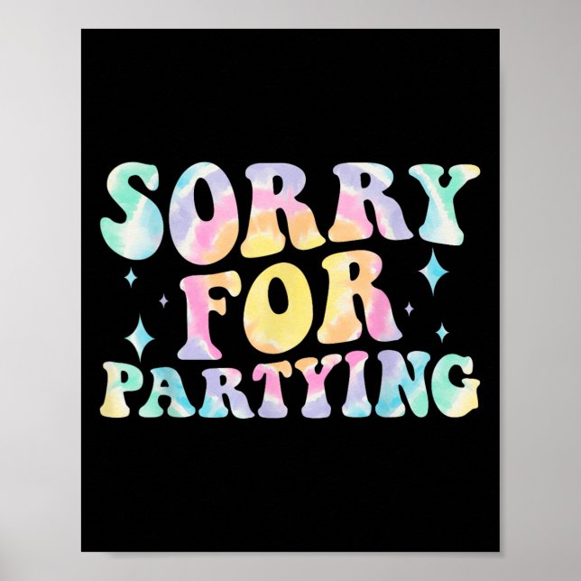 Ledsen Rolig För Festande Cool Födelsedagsfest Gro Poster (Framsidan)