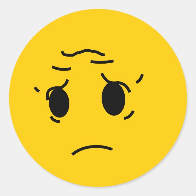 ledsen runt klistermärke (Framsida)