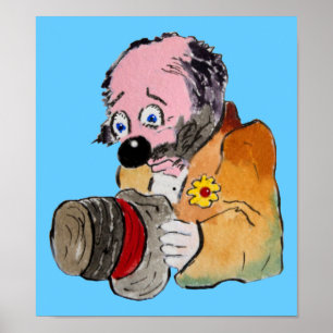 Ledsen Sam Clown Print Poster