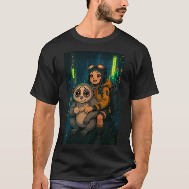 Ledsen Slowlorris Crypto Degen Shirt - SRY Memine  T Shirt (Framsida)