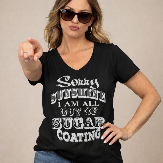 Ledsen Solsken Rollig T-Shirt (SVART) (Skapare uppladdad)