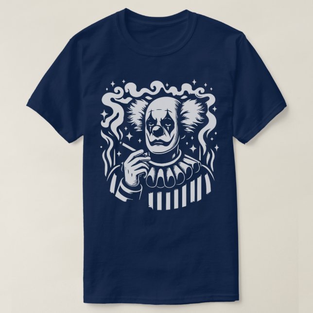 ledsen som röker cigarett 1 t shirt (Design framsida)