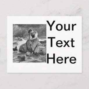 Ledsen Sorrow Depressed Gothic Woman Sympathy Vykort