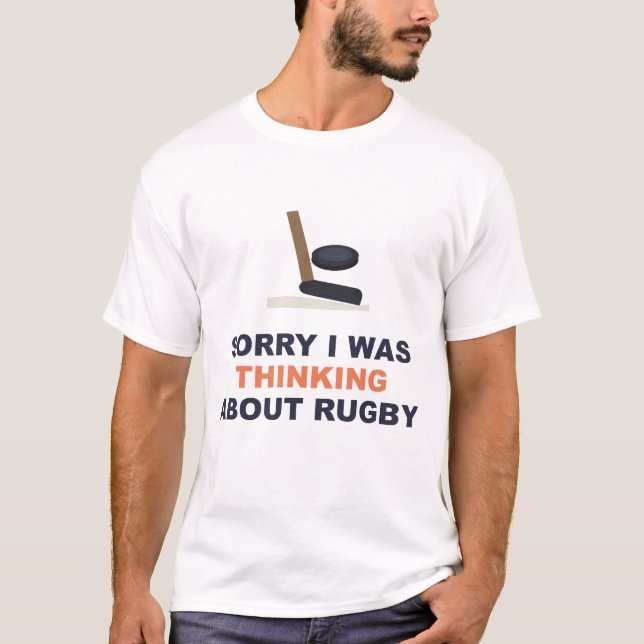 Ledsen Tänkte På Rugby T Shirt (Framsida)