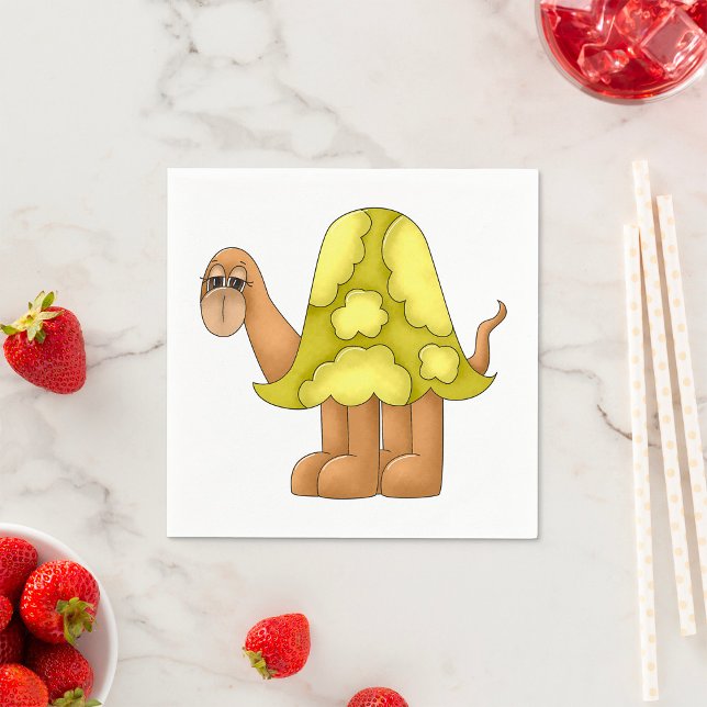 Ledsen Tittar Turtle Napkins Pappersservett (Skapare uppladdad)