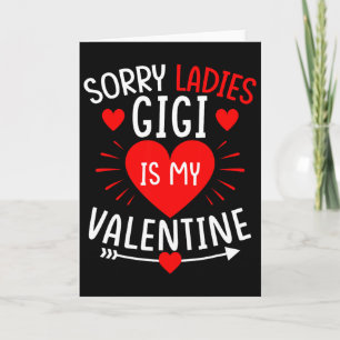 Ledsen tjejer Gigi är min valentin roliga killar v Kort