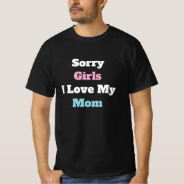 Ledsen tjejer jag älskar min mamma Anpassad text M T Shirt
