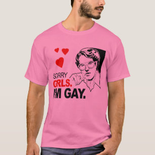 Ledsen tjejer jag är gay t-shirt