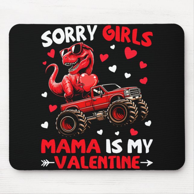 Ledsen tjejer Mamma är min valentine dinosaurie mo Musmatta (Framsidan)