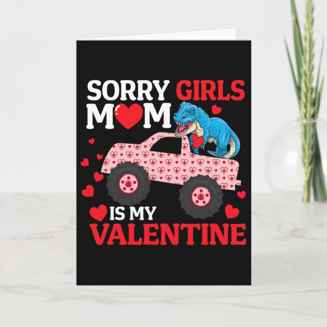 Ledsen Tjejer Mamma Är Min Valentine Rolig V-dag D Kort (Framsida)