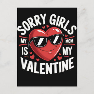 Ledsen tjejer, min mamma är min valentin helg vykort