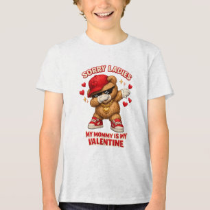 Ledsen tjejer, min mamma är min valentin – söt ted t shirt