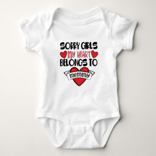 Ledsen Tjejer Mitt Hjärta Tillhör Mamma T Shirt