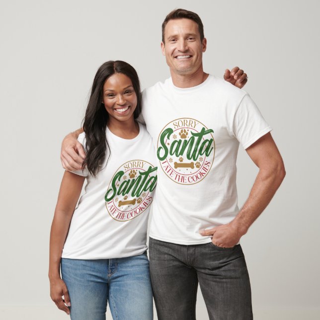 Ledsen Tomte, jag åt kakor - jul T Shirt (Unisex)