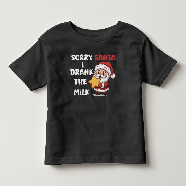 Ledsen Tomte Jag Drack Mjölken T Shirt (Framsida)