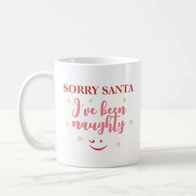 Ledsen Tomte Jag Har Varit Busig Citat Kaffemug Kaffemugg (Vänster)