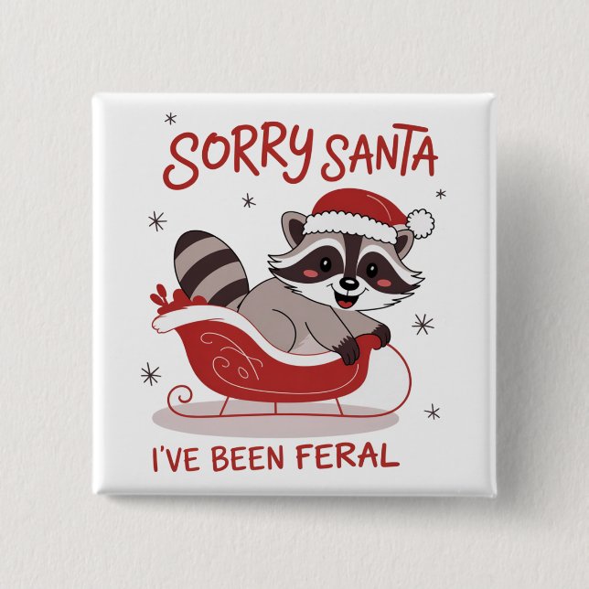 Ledsen Tomte Jag Har Varit Vild Rolig Jul  Knapp (Framsida)