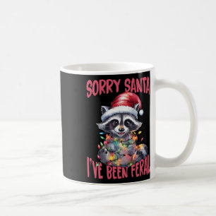 Ledsen Tomte Jag Har Vart Vild Funny Raccoon Meme Kaffemugg