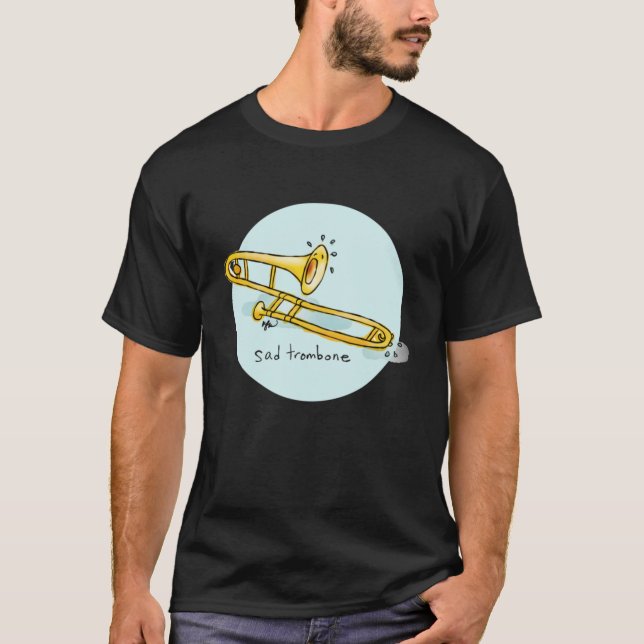 Ledsen Trombone  T Shirt (Framsida)