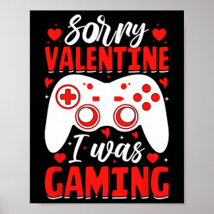 Ledsen Valentine jag spelade spel Rolig Alla Hjärt Poster