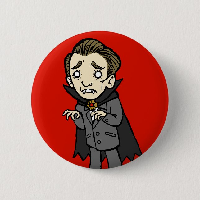Ledsen vampyr knapp (Framsida)
