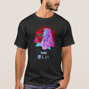 Ledsen Vaporwave Aesthetic Japanska T Shirt