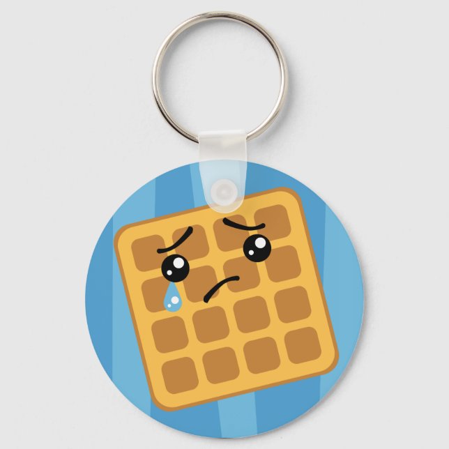 Ledsen Waffle Nyckelring (Framsida)