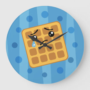 Ledsen Waffle Stor Klocka
