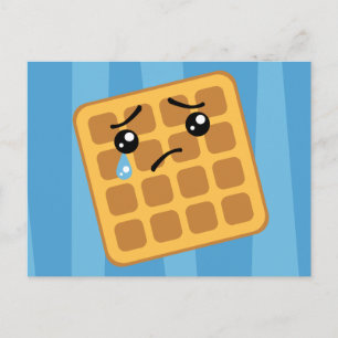 Ledsen Waffle Vykort